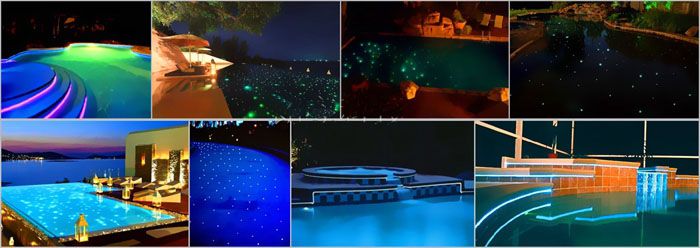 illuminated swimming pool fiber-optical designs in dubai